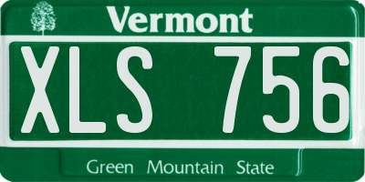 VT license plate XLS756
