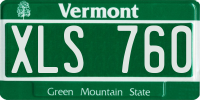 VT license plate XLS760