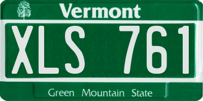 VT license plate XLS761