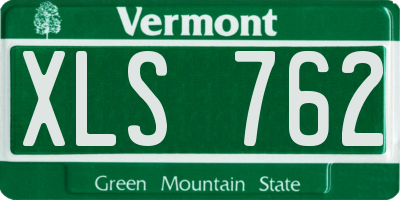 VT license plate XLS762