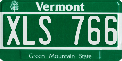 VT license plate XLS766
