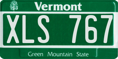 VT license plate XLS767