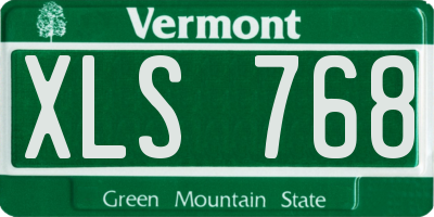 VT license plate XLS768