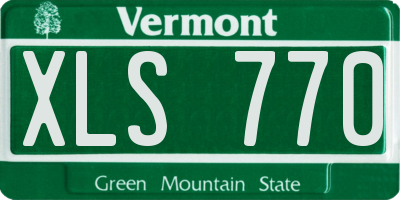 VT license plate XLS770