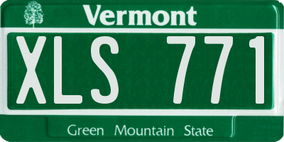 VT license plate XLS771