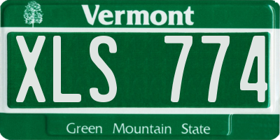 VT license plate XLS774