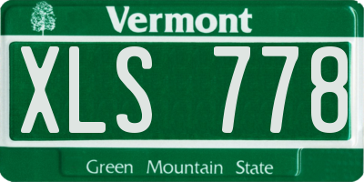 VT license plate XLS778