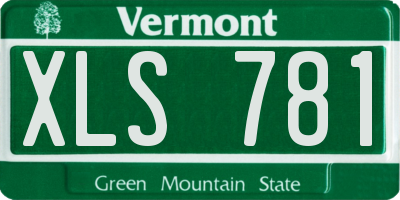 VT license plate XLS781