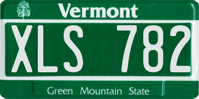 VT license plate XLS782
