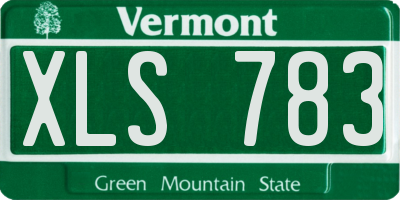 VT license plate XLS783