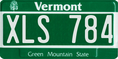 VT license plate XLS784
