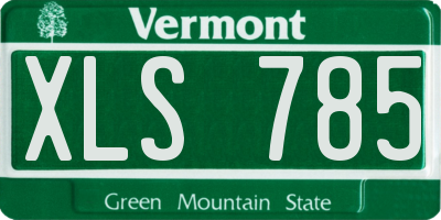 VT license plate XLS785