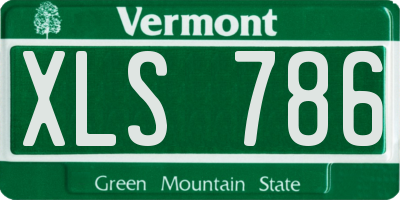 VT license plate XLS786