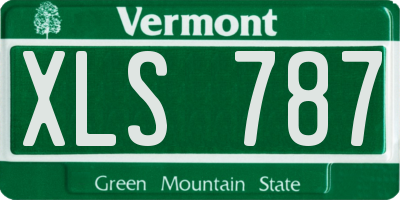 VT license plate XLS787