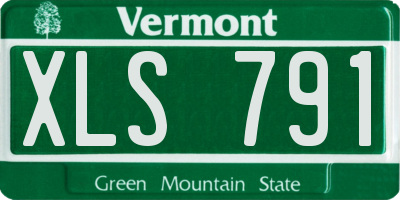 VT license plate XLS791