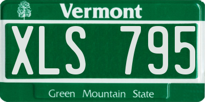 VT license plate XLS795