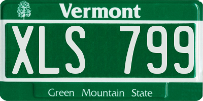 VT license plate XLS799