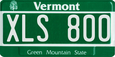 VT license plate XLS800