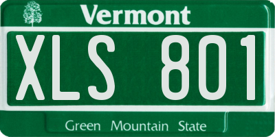 VT license plate XLS801