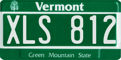 VT license plate XLS812