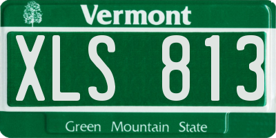 VT license plate XLS813