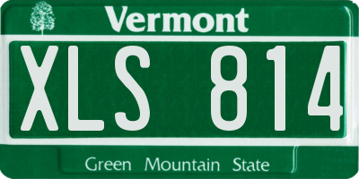 VT license plate XLS814