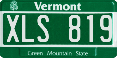 VT license plate XLS819