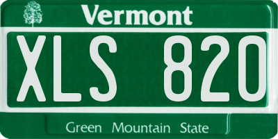 VT license plate XLS820