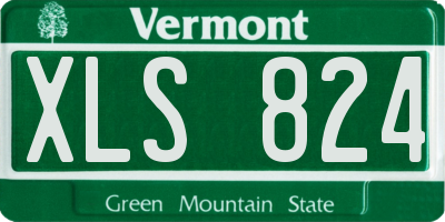VT license plate XLS824