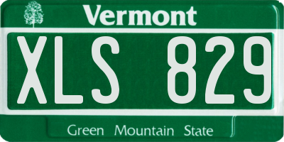 VT license plate XLS829