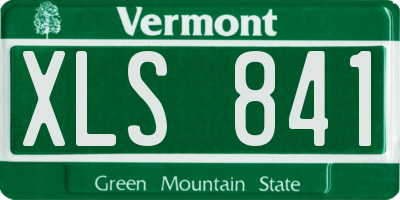 VT license plate XLS841