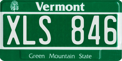 VT license plate XLS846