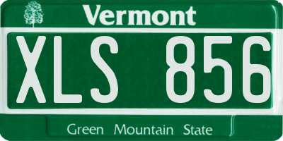 VT license plate XLS856