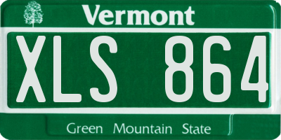 VT license plate XLS864