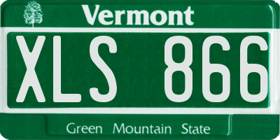 VT license plate XLS866