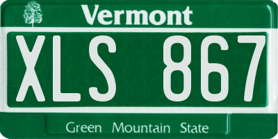 VT license plate XLS867