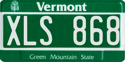 VT license plate XLS868