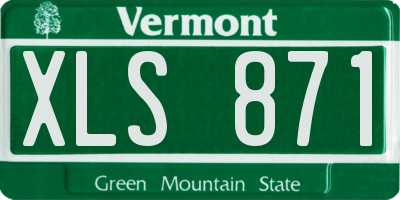 VT license plate XLS871