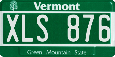VT license plate XLS876