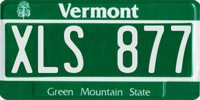 VT license plate XLS877