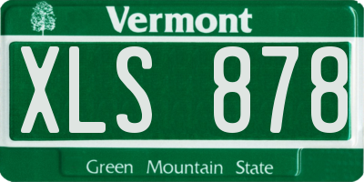 VT license plate XLS878