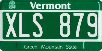 VT license plate XLS879