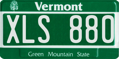 VT license plate XLS880