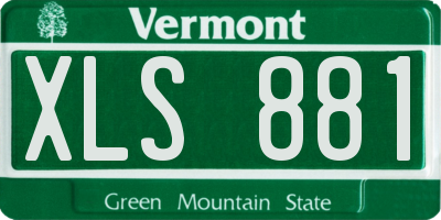 VT license plate XLS881