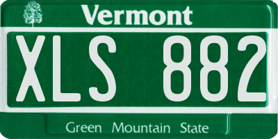 VT license plate XLS882