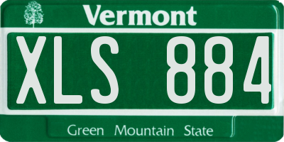 VT license plate XLS884