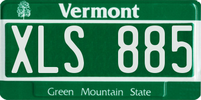 VT license plate XLS885