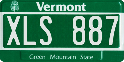 VT license plate XLS887
