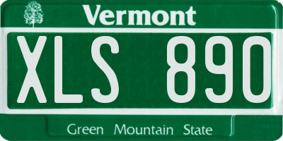 VT license plate XLS890