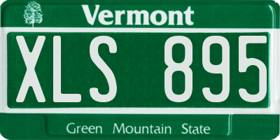 VT license plate XLS895